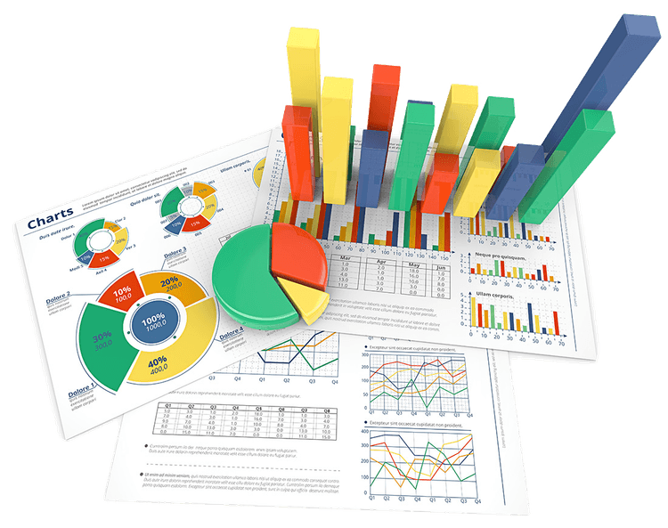 Financial charts and data visualisation for bookkeeping enquiries